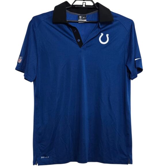 Mens Polo Shirt Lot Size Large Golf Nike Under Armout Dri-Fit Blue White - Picture 2 of 10